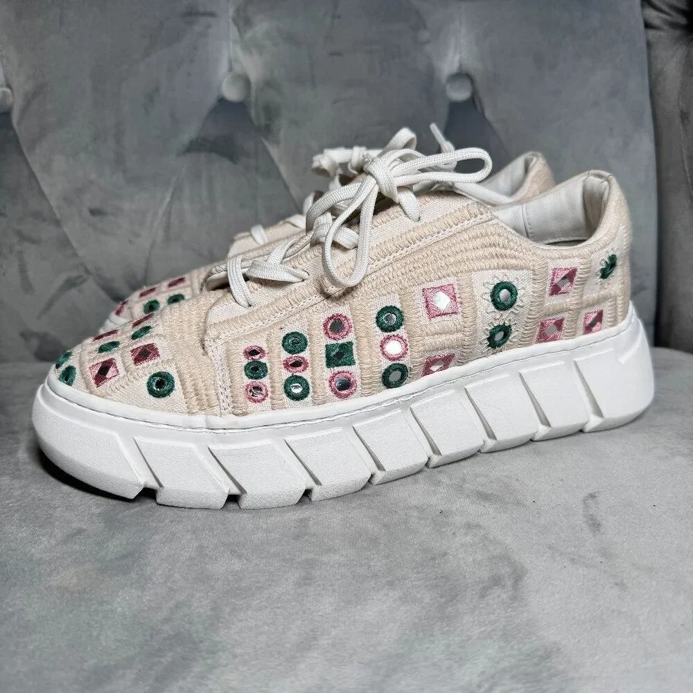 FREE PEOPLE Catch Me If You Can Crochet Sneakers Shoe Size 39‎ NEW WITH TAG